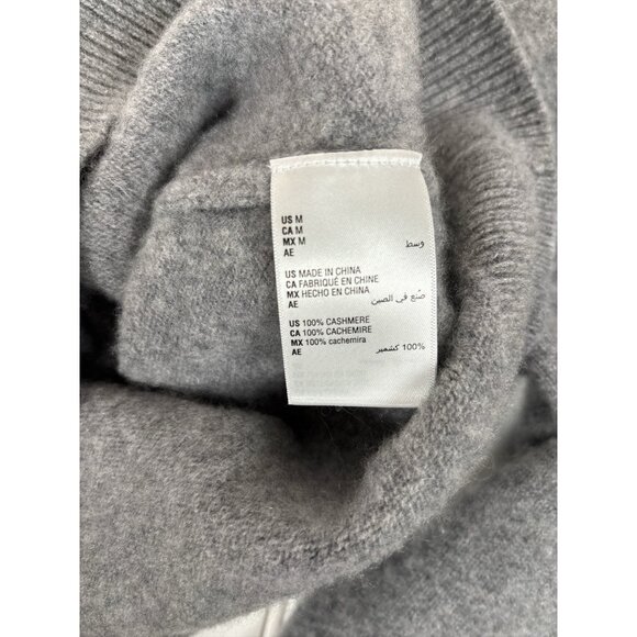 Charter Club Cashmere Sweater Womens Medium Le Vibe Gray Crewneck Preppy Luxury - Picture 7 of 9